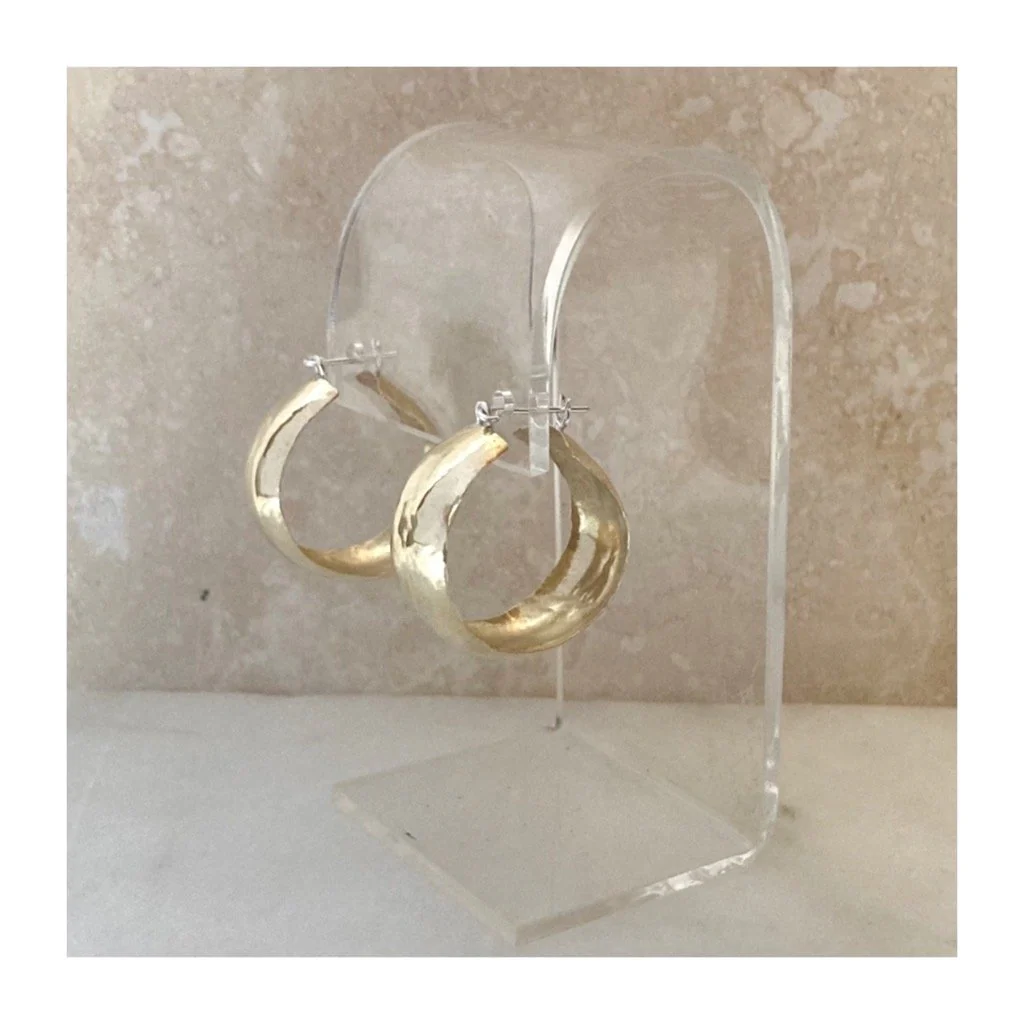 Acacia Hoops - Brass - Image 3