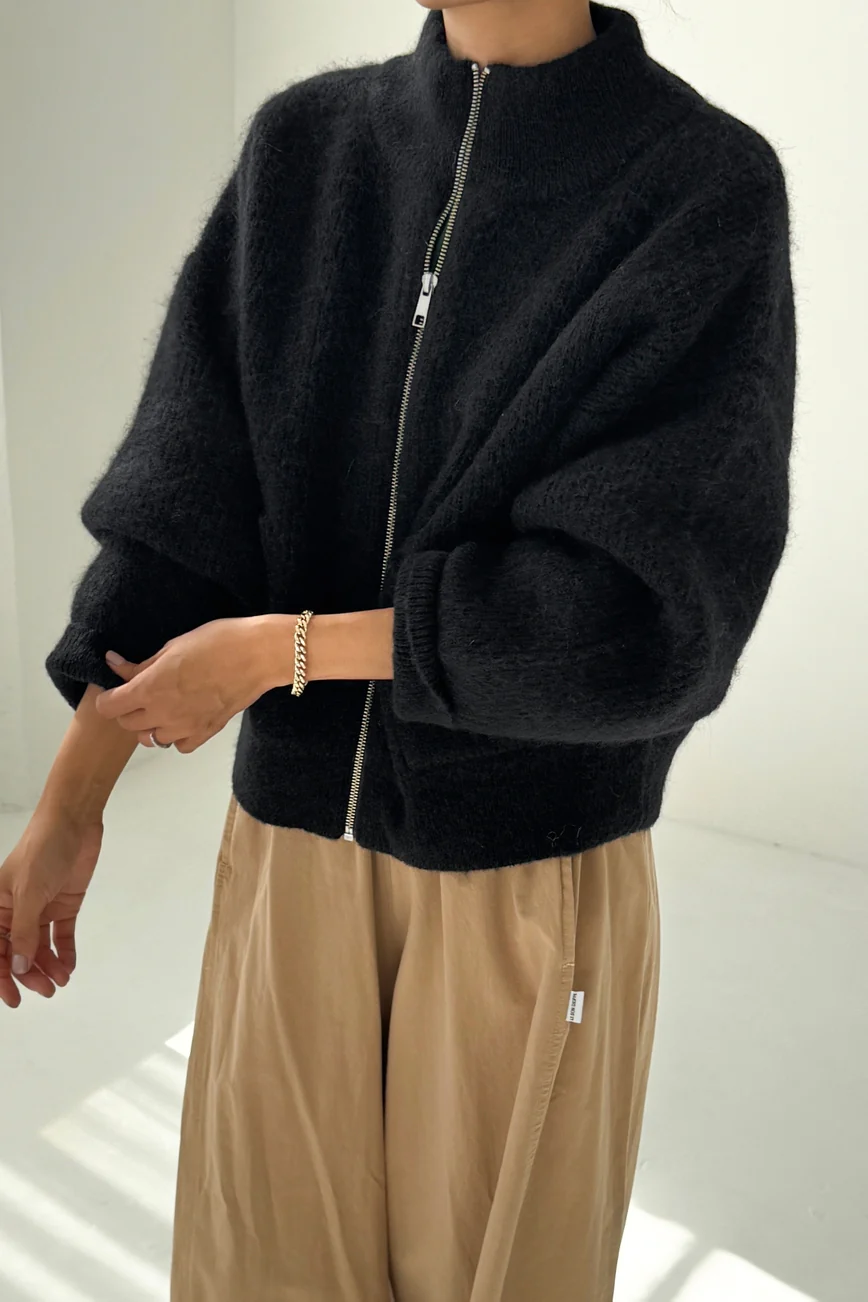 Alpaca Zip Front Jacket - Image 8