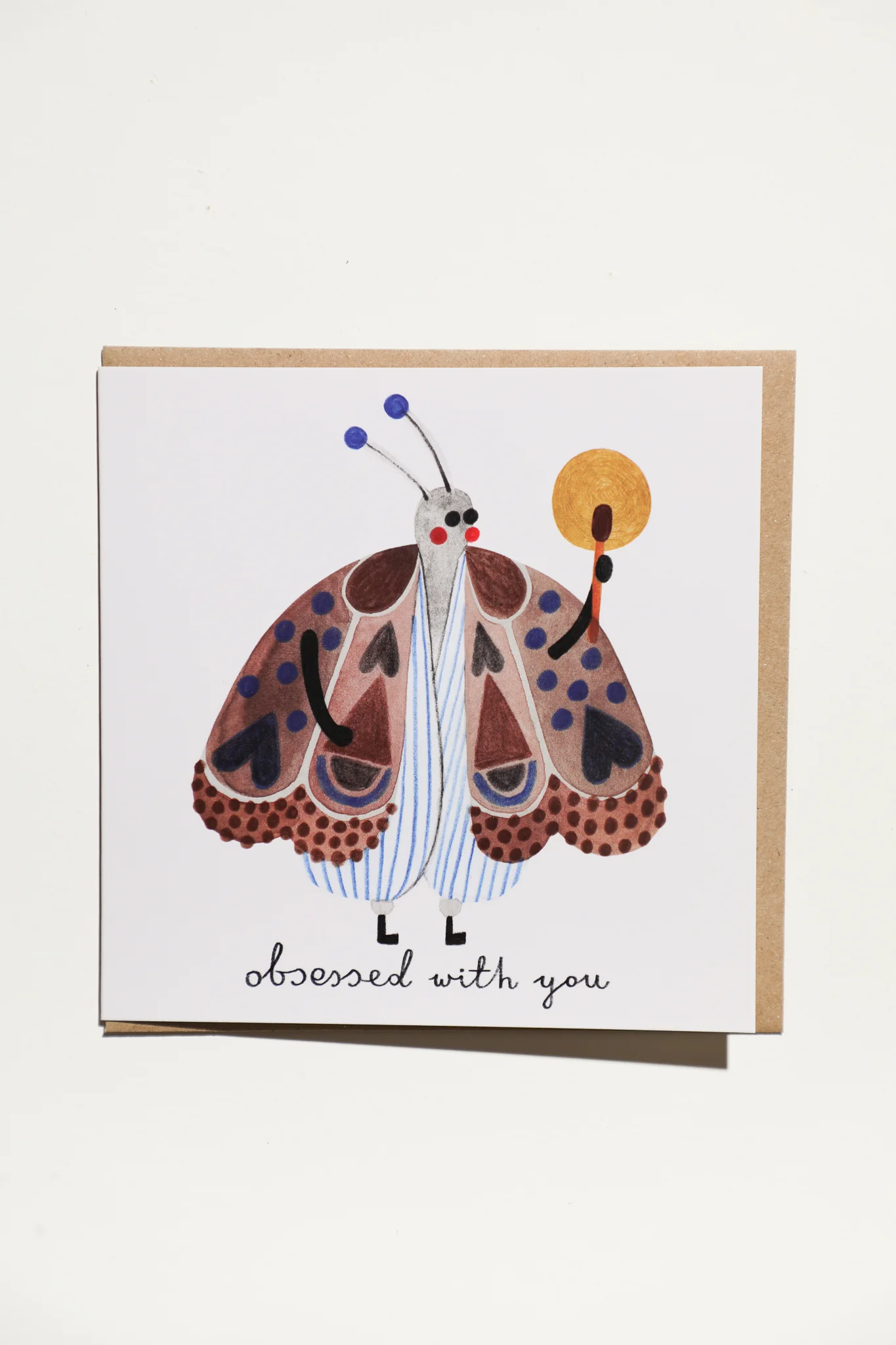 Obsessed Moth Greeting Card