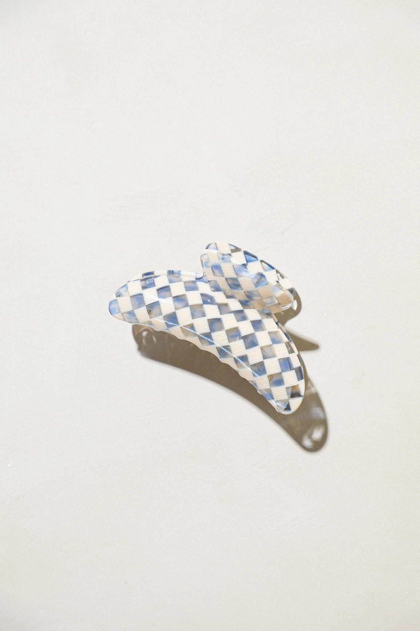 Blue Checkered Hair Clip