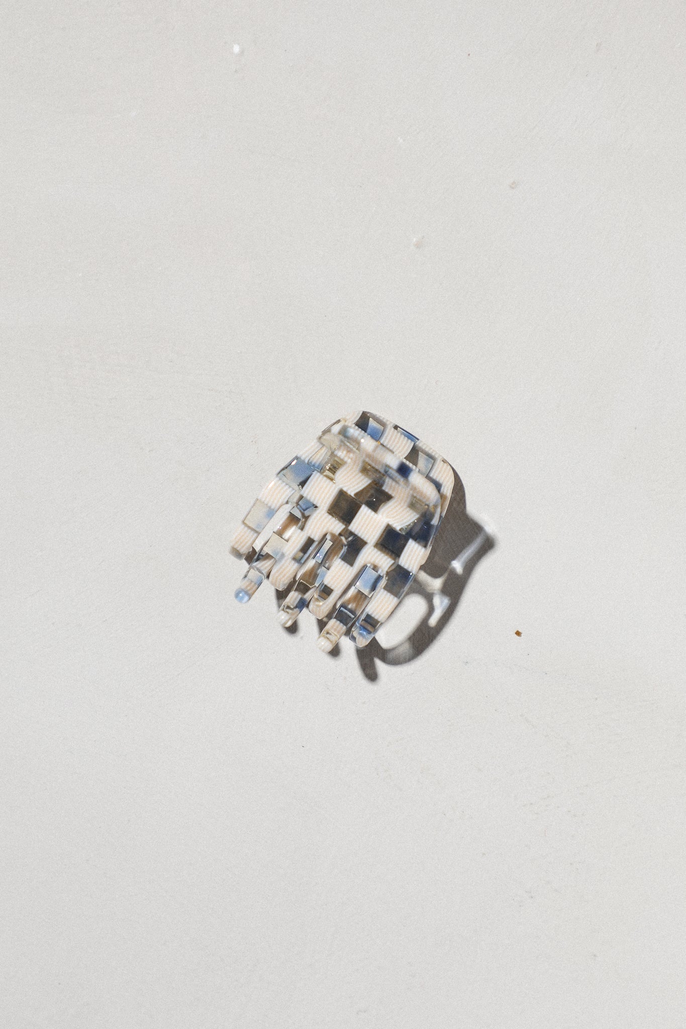 Blue Checkered Hair Clip - Image 2