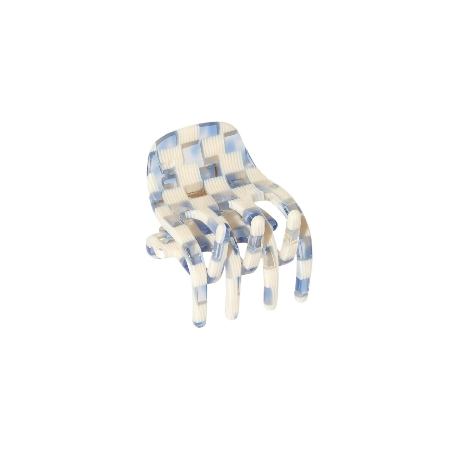 Blue Checkered Hair Clip - Image 3