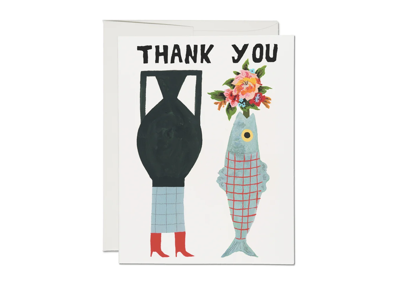 Fish and Vase Thank You Greeting Card - Image 2