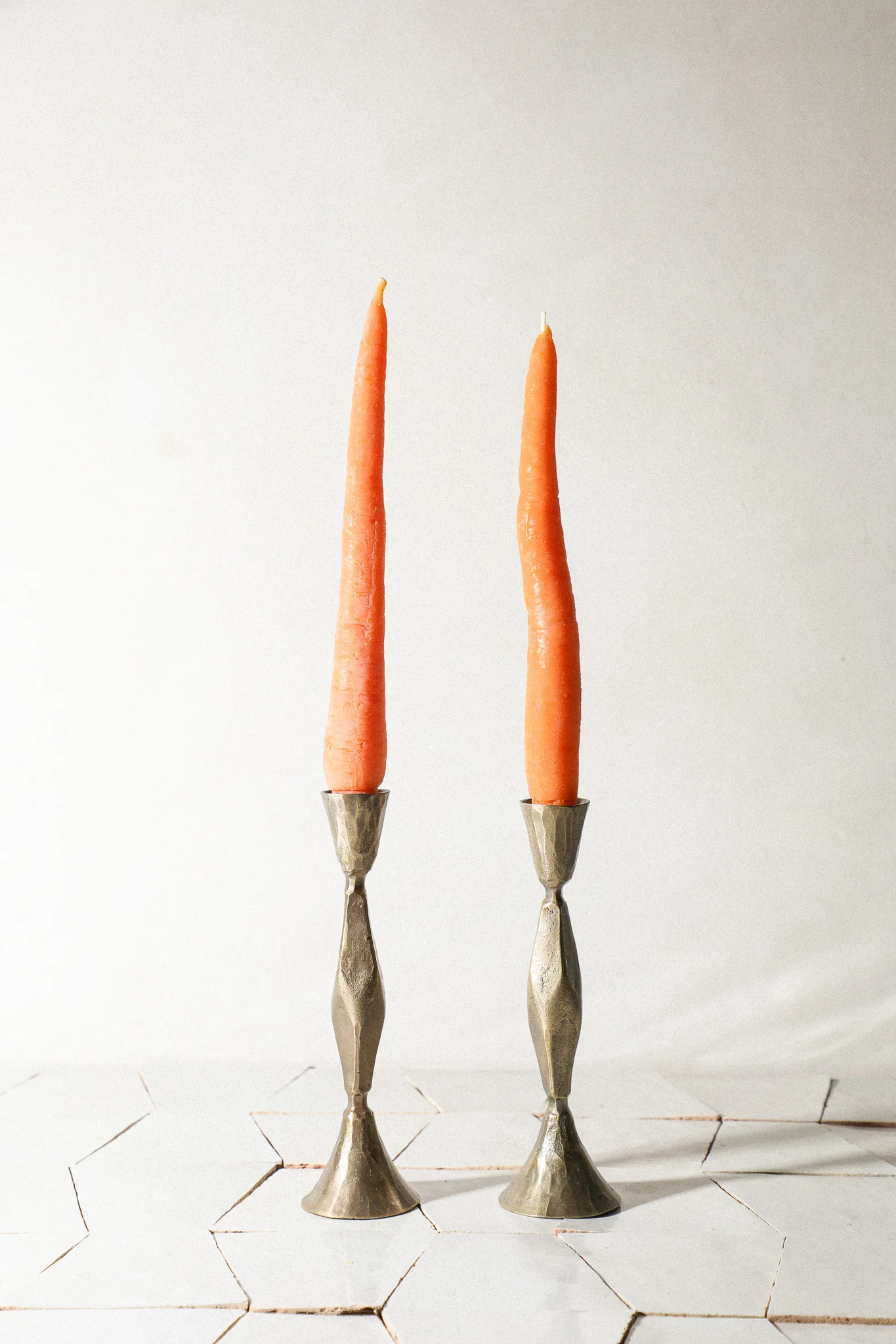 Carrot Taper Candles