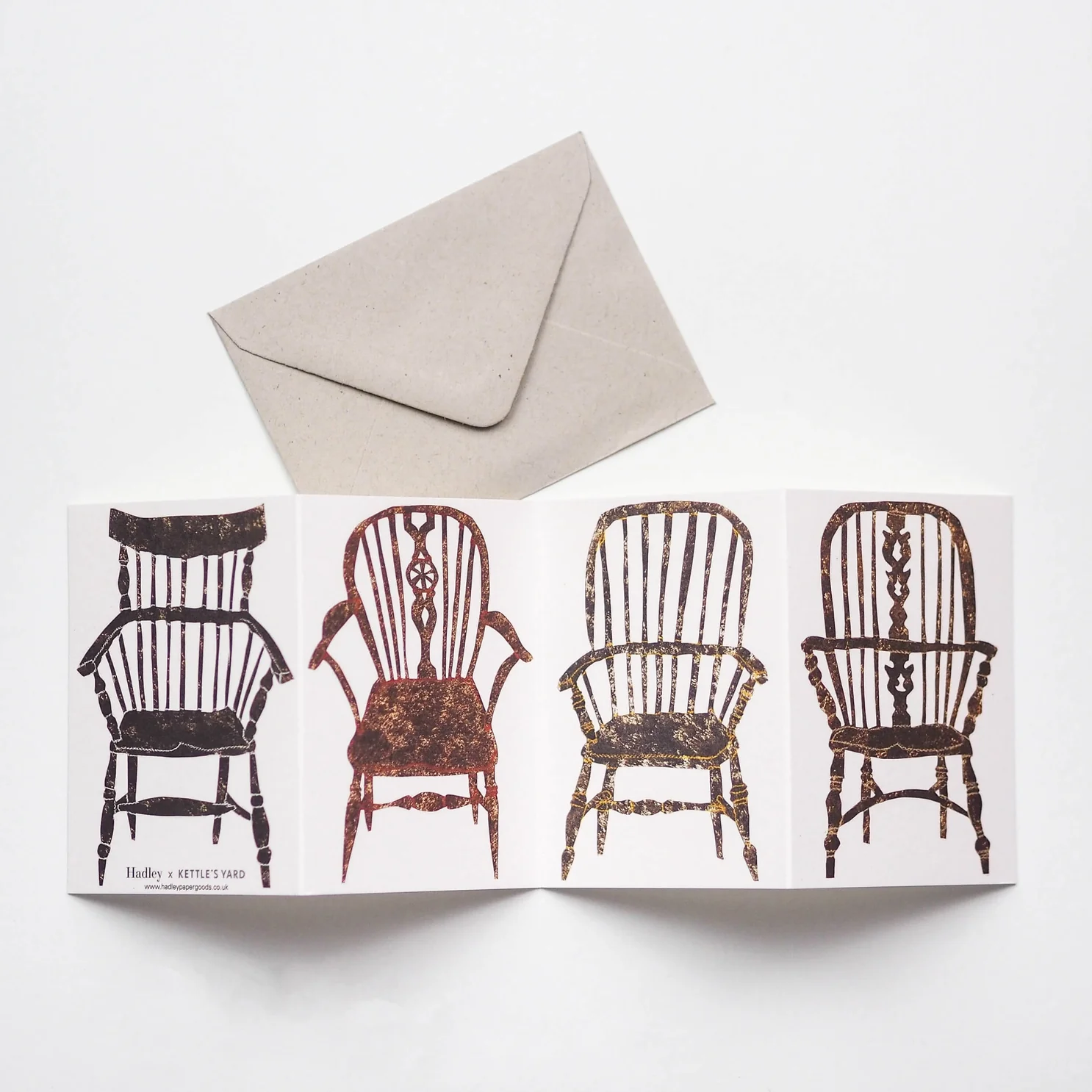 Chairs Concertina Greeting Card