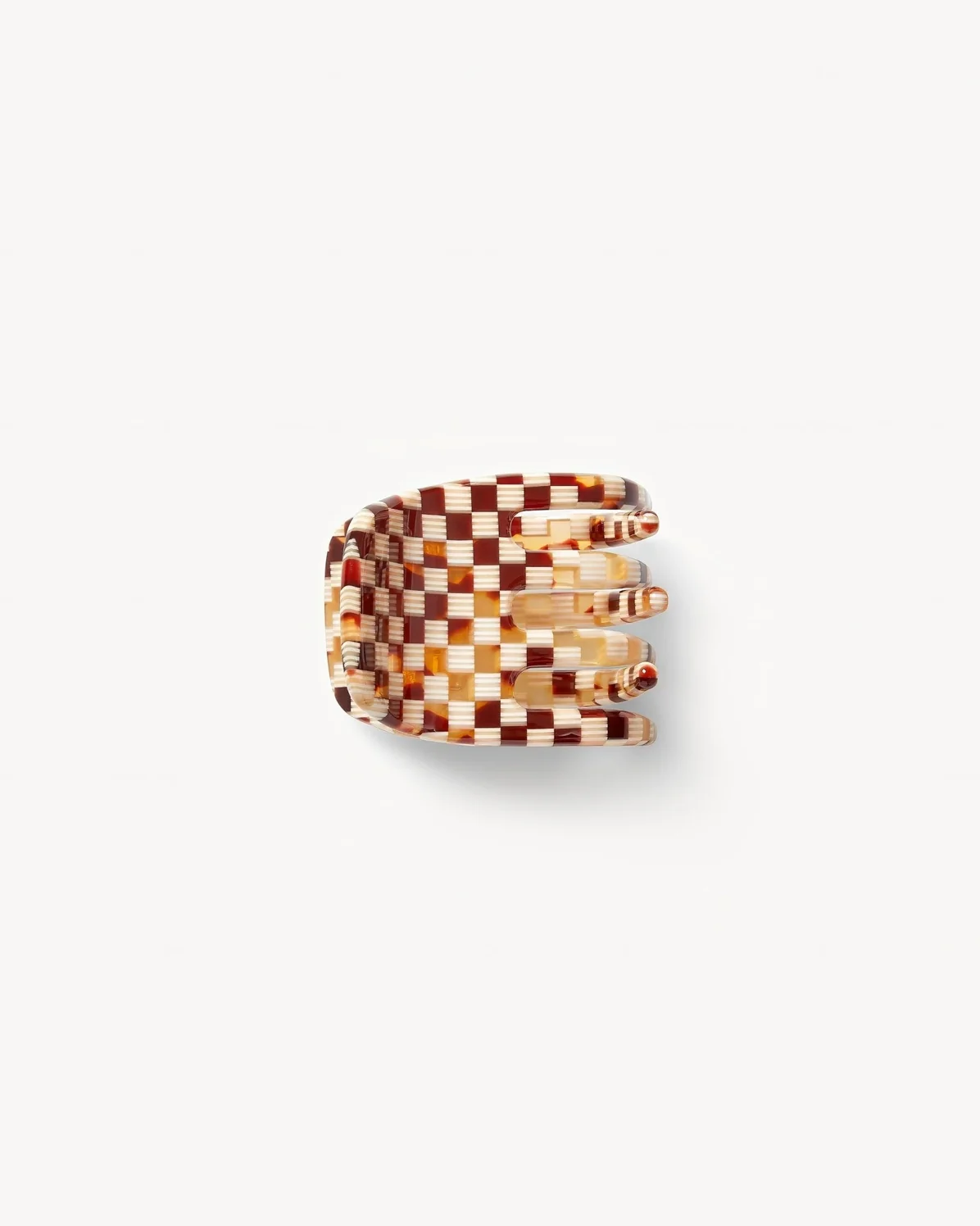 Checkered Tortoise Hair Clip - Image 5