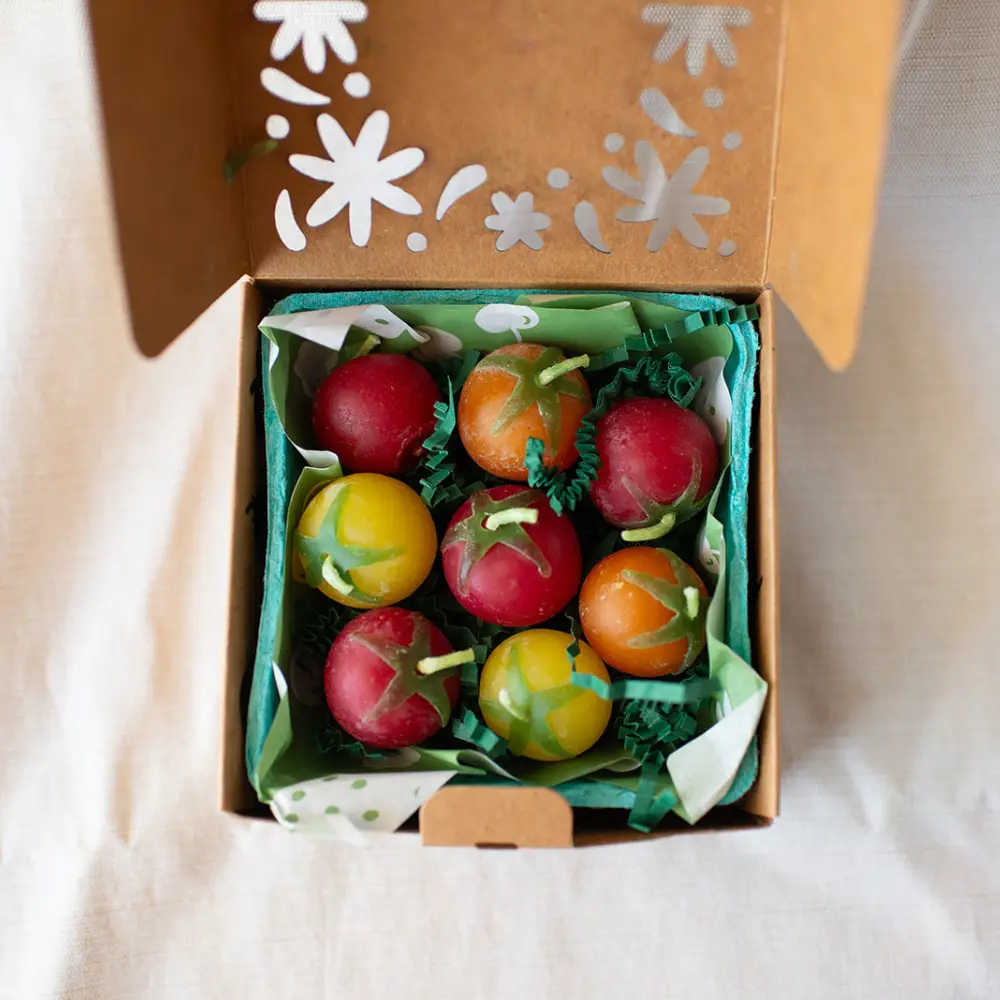 Cherry Tomato Beeswax Candles - Image 4