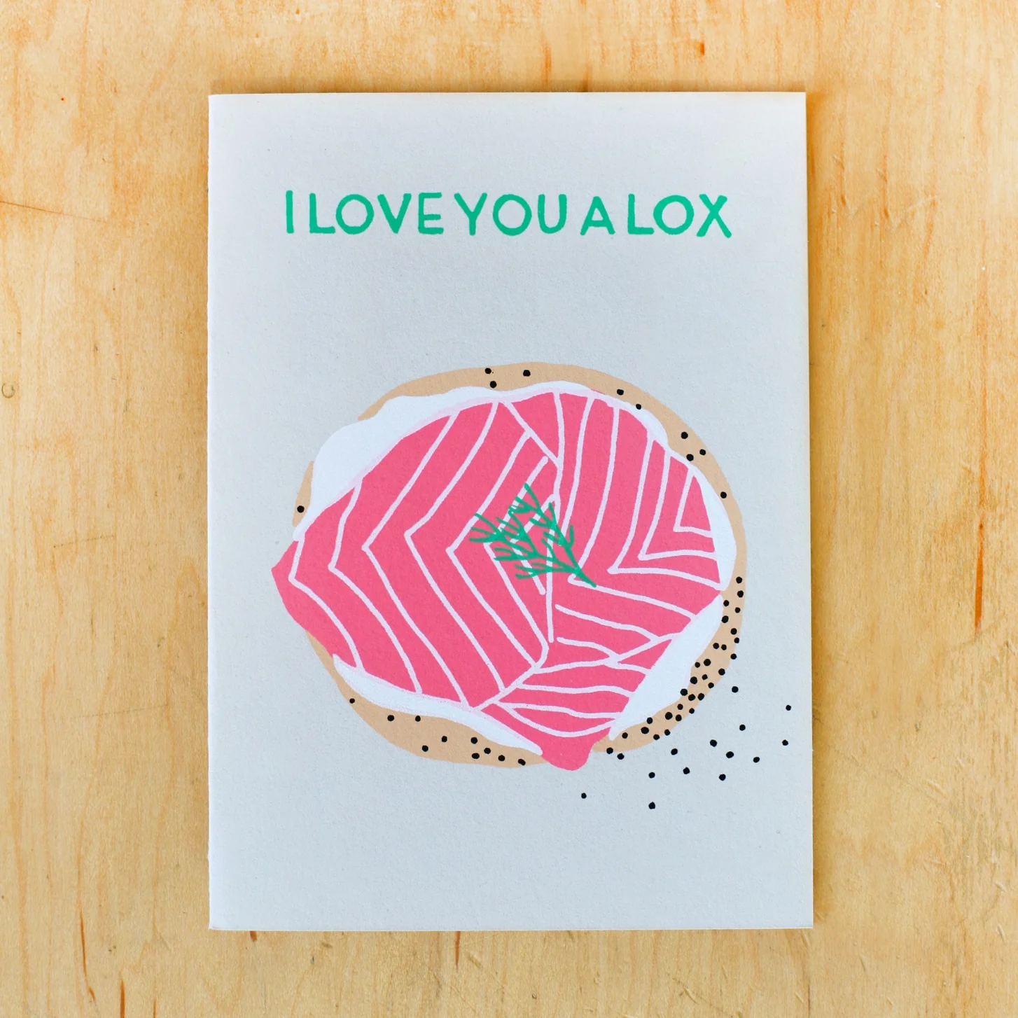 I Love You A Lox Greeting Card - Image 2
