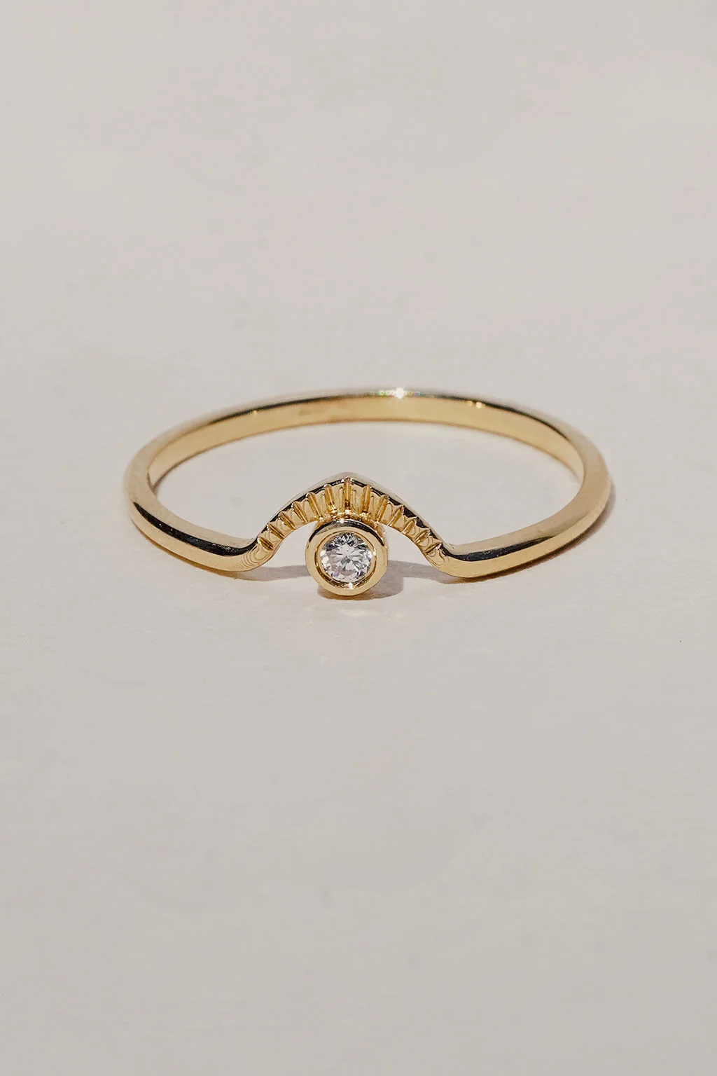 Corrie Ring / White Diamond + 14K Gold