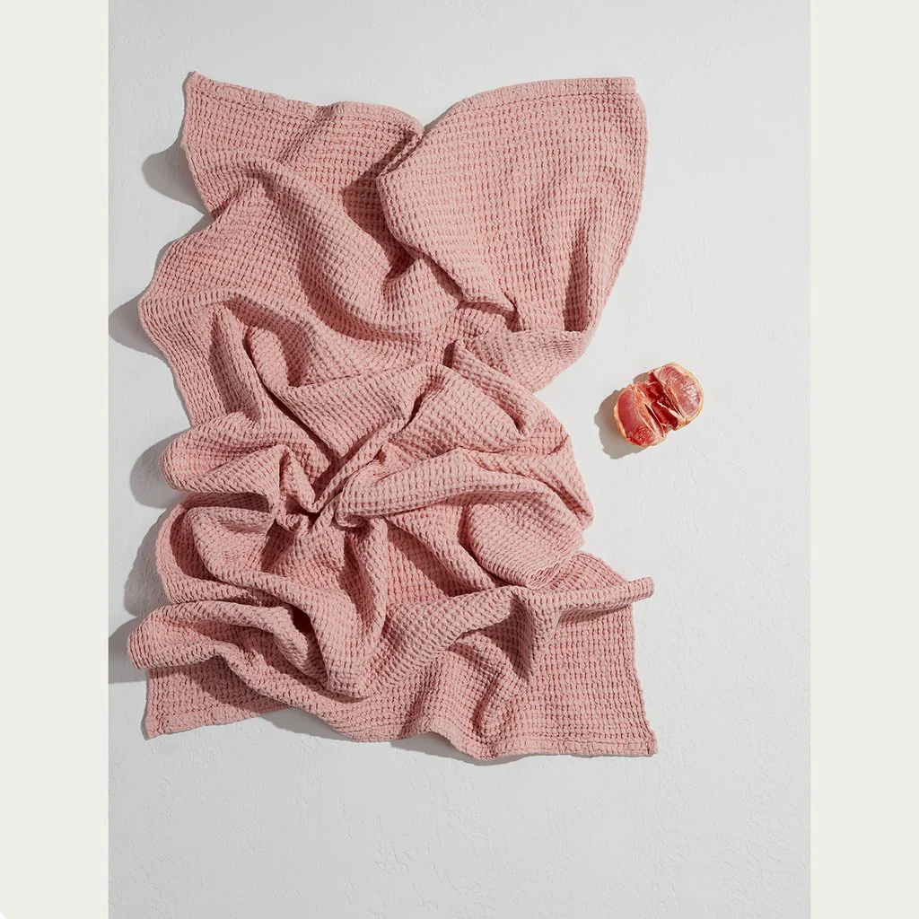 Cotton Waffle Weave Towel / Blush - Image 4