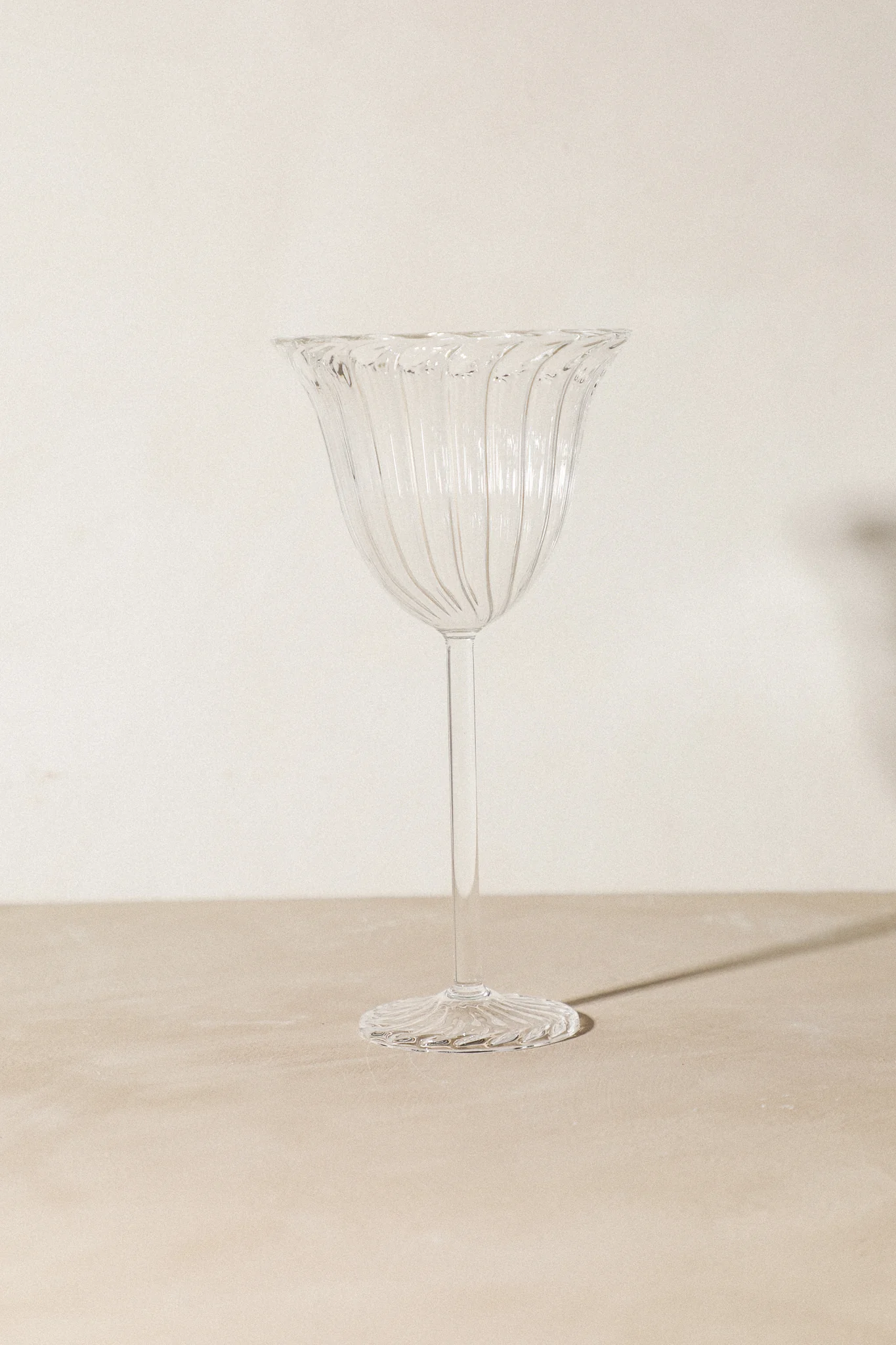 Ridged Wine Glasses
