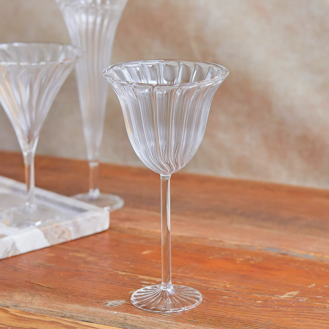 Ridged Wine Glasses - Image 4