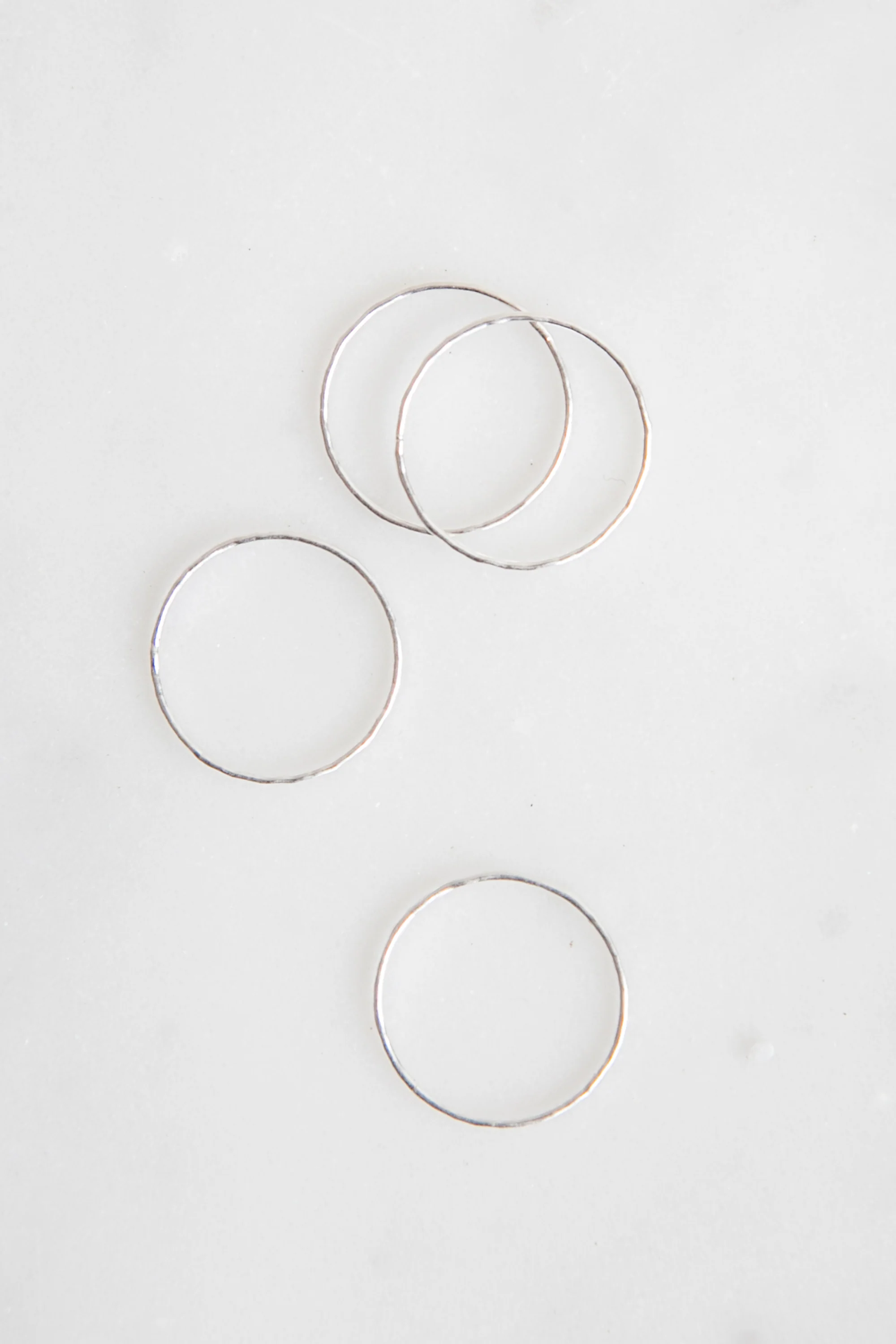 Hammered Stacking Ring - Silver - Image 3