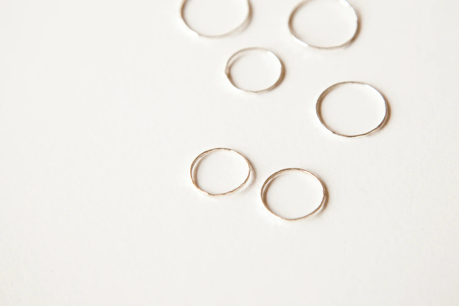 Hammered Stacking Ring - Silver - Image 7