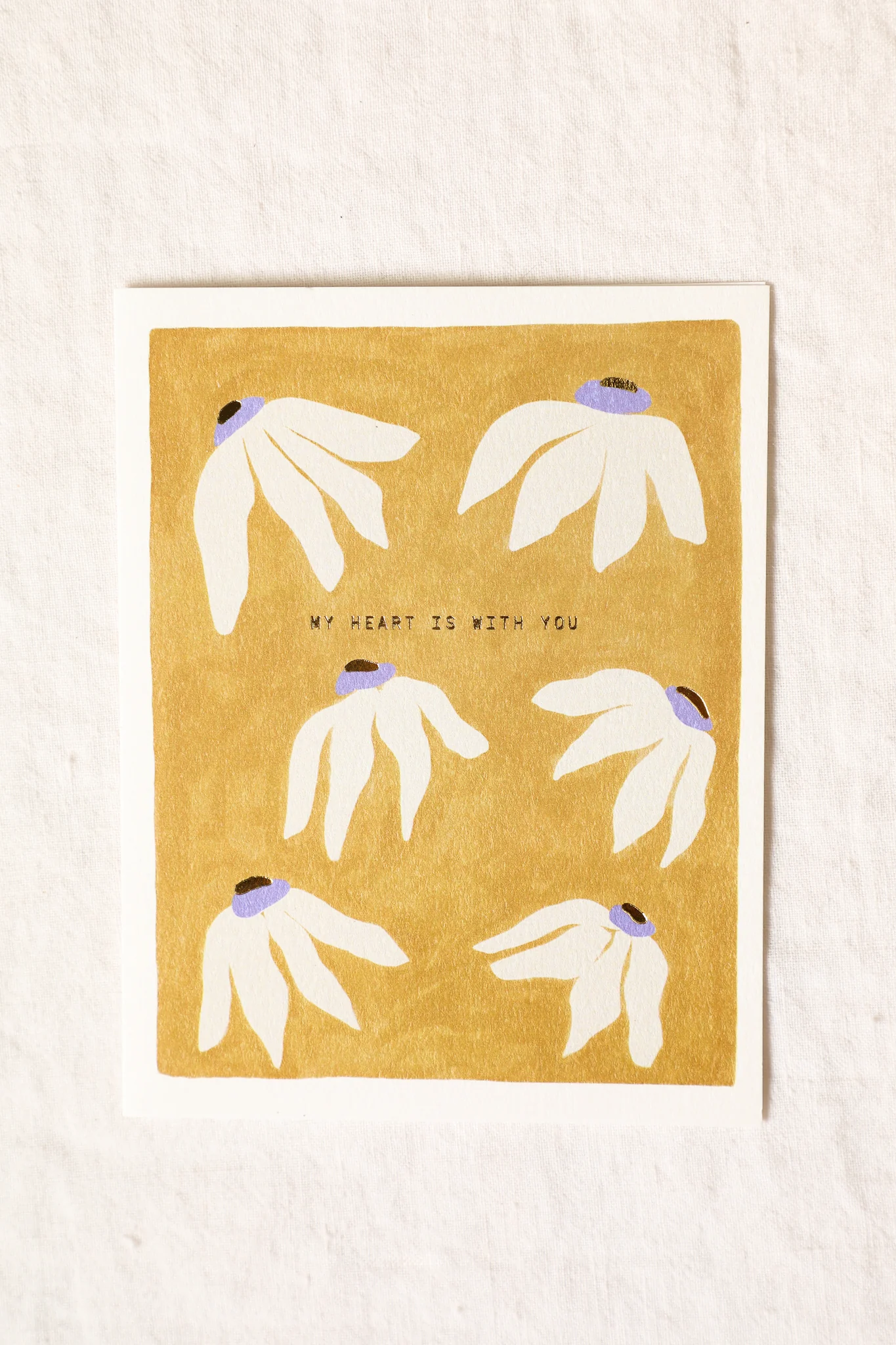 Heart Is With You Greeting Card
