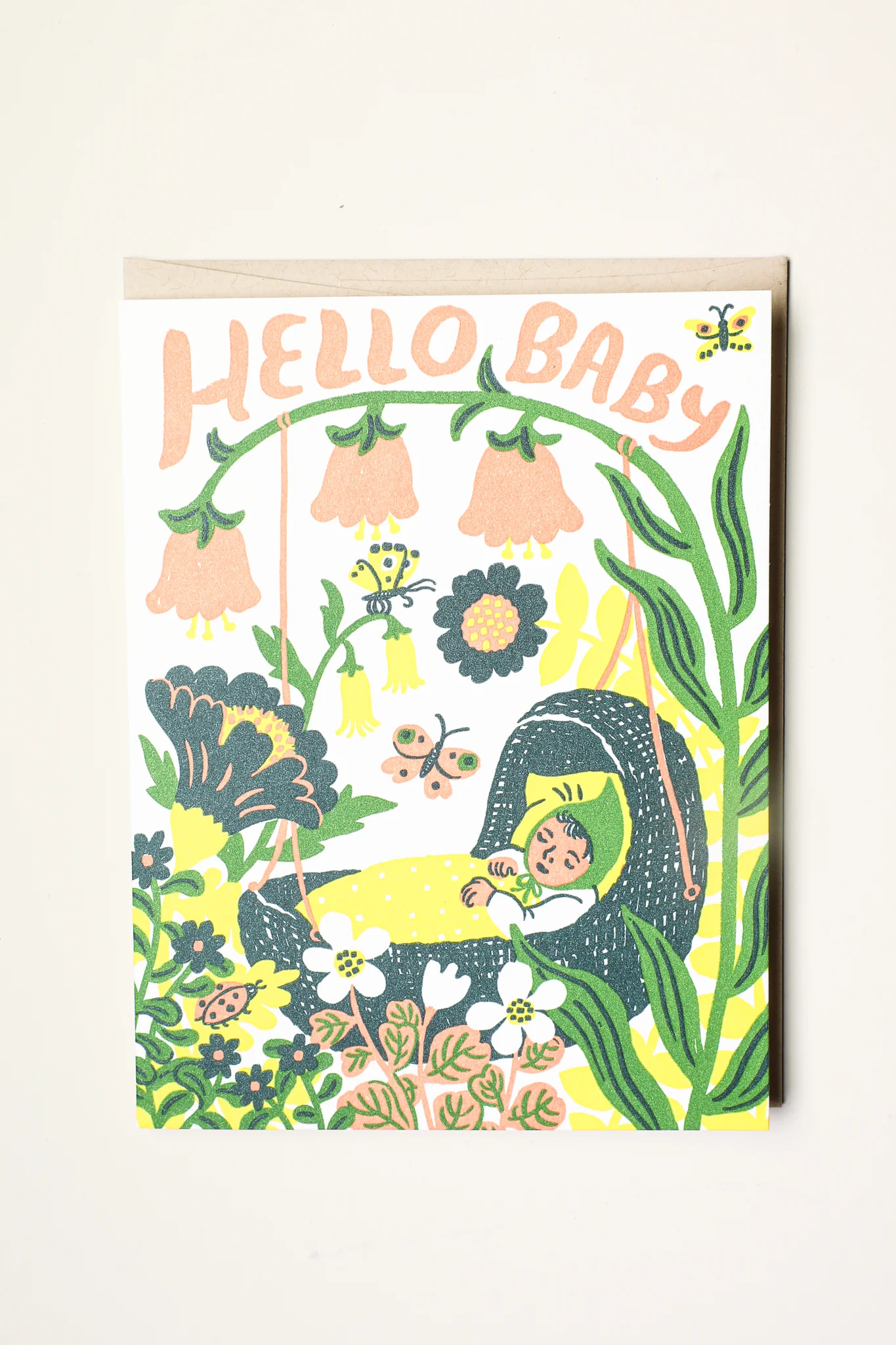 Hello Baby Gnomes Greeting Card