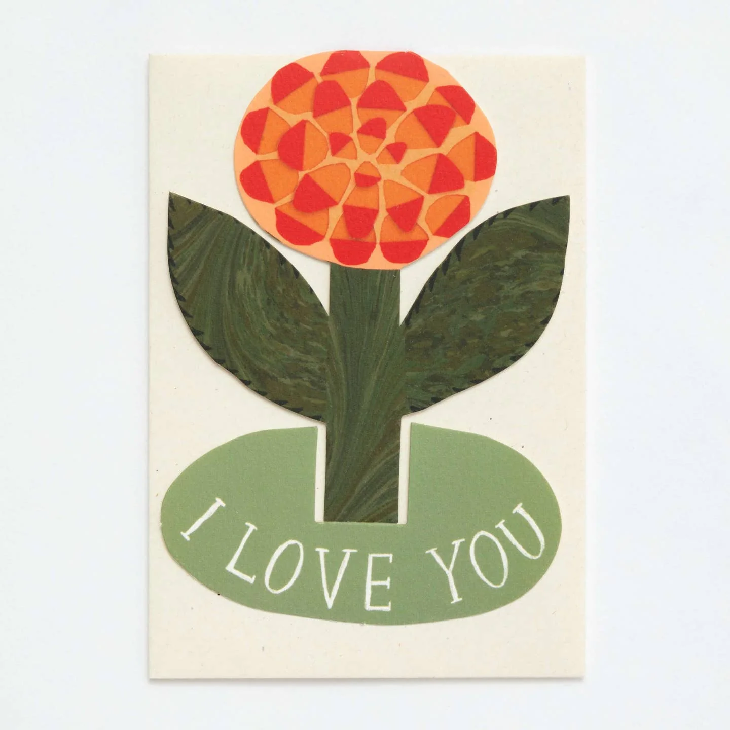 Love You Flower Standing Greeting Card - Image 2
