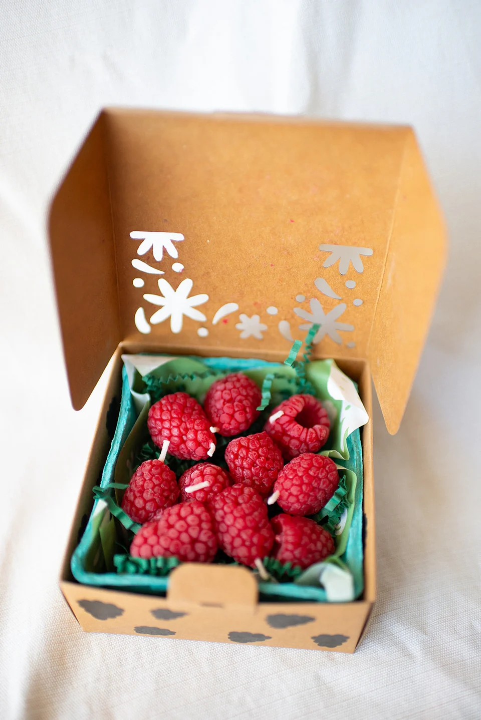 Raspberry Beeswax Candles - Image 2