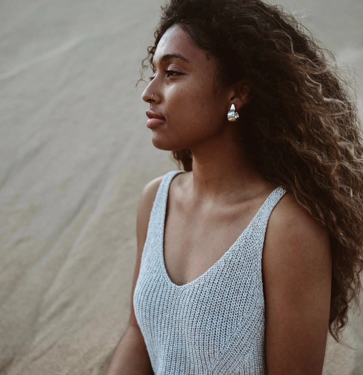 Shield Hoops - Sterling Silver - Image 2