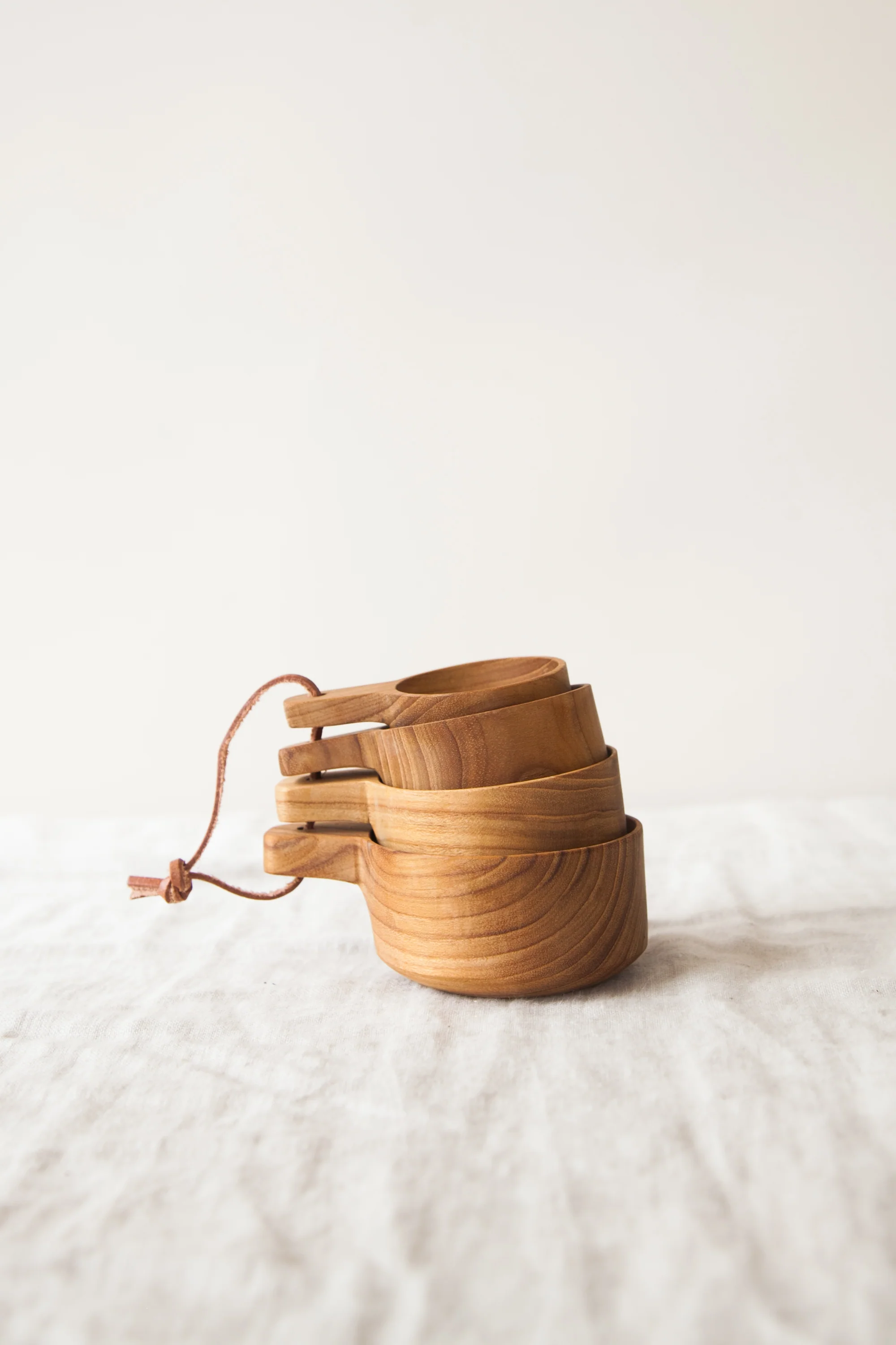 Teak Measuring Cups