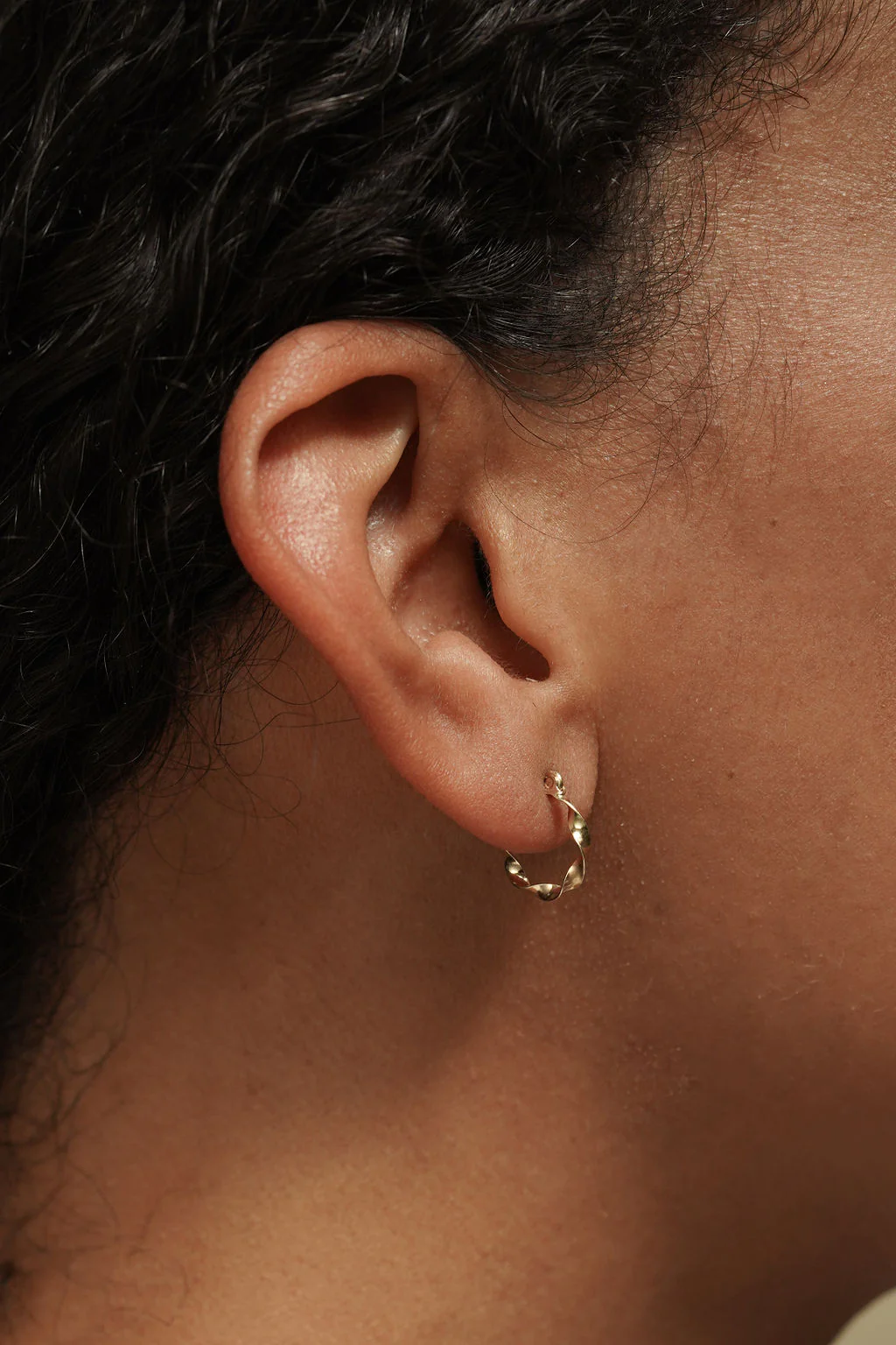 Twisted Gold Hoops - Image 2