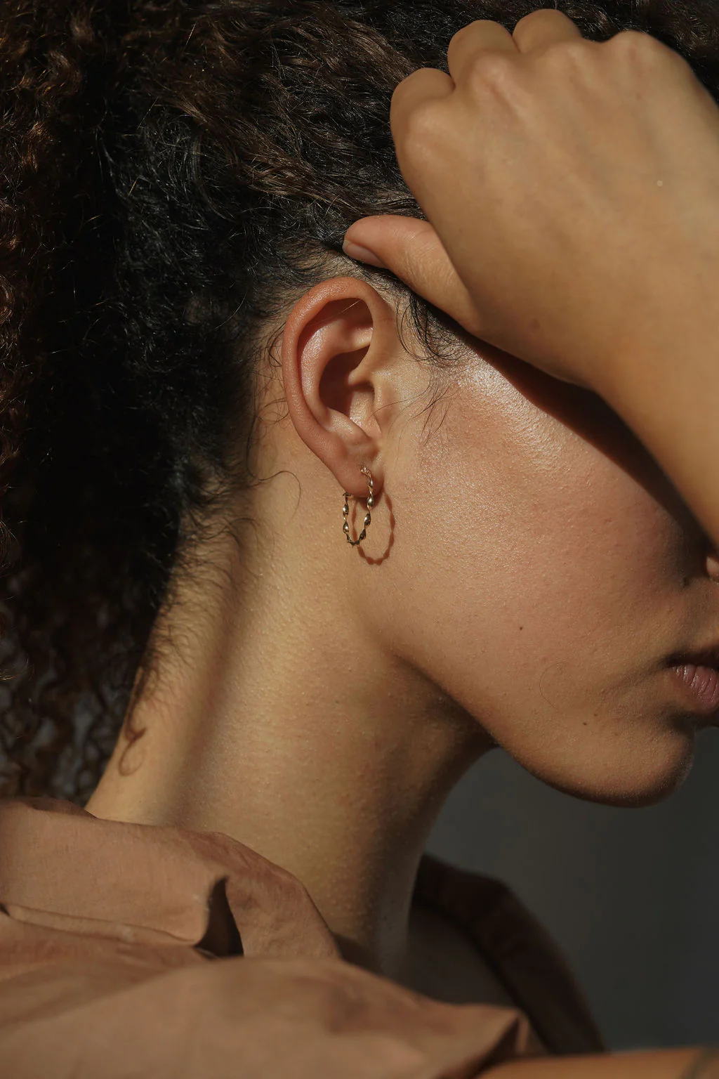 Twisted Gold Hoops - Image 3