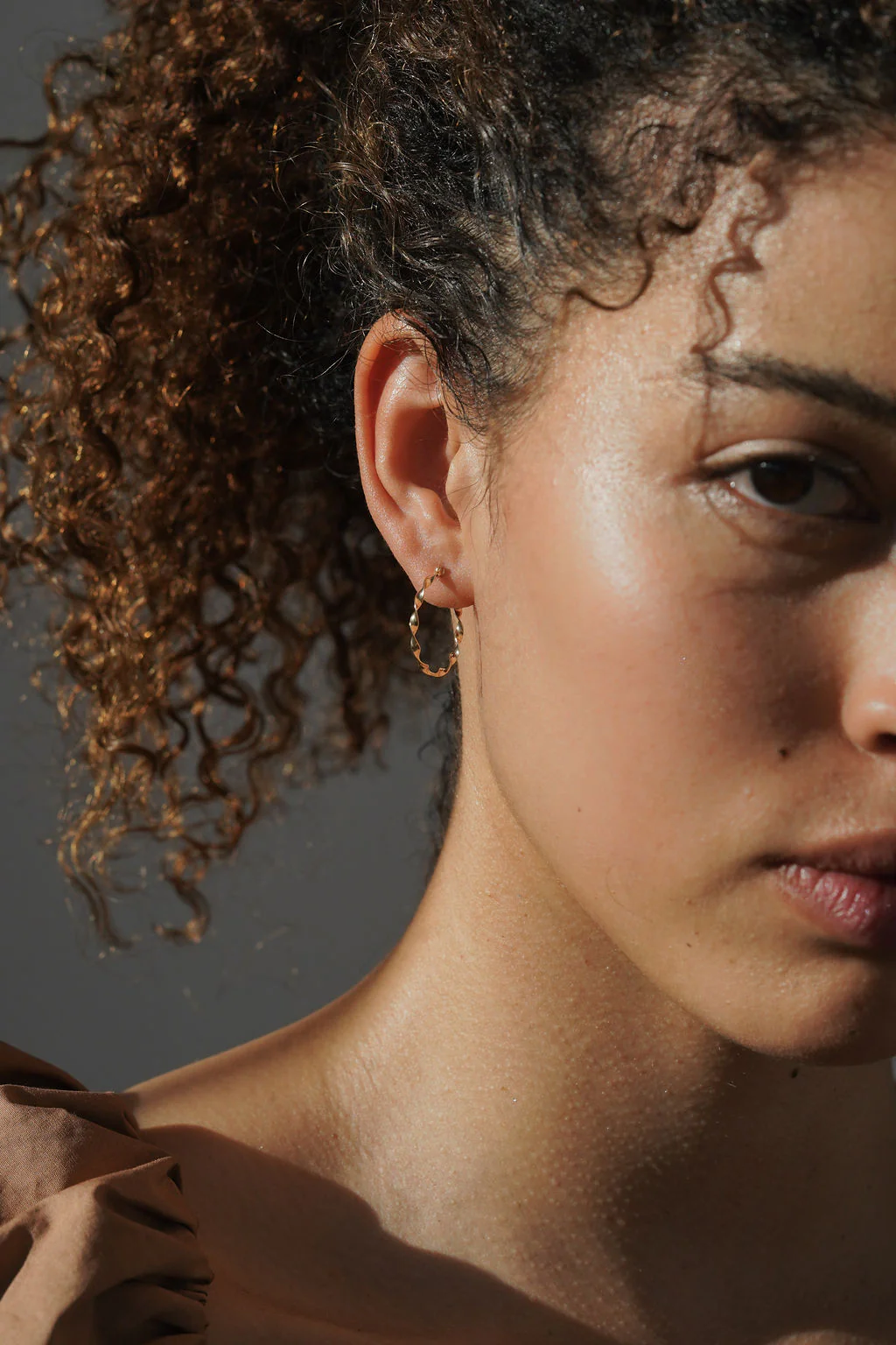 Twisted Gold Hoops - Image 4