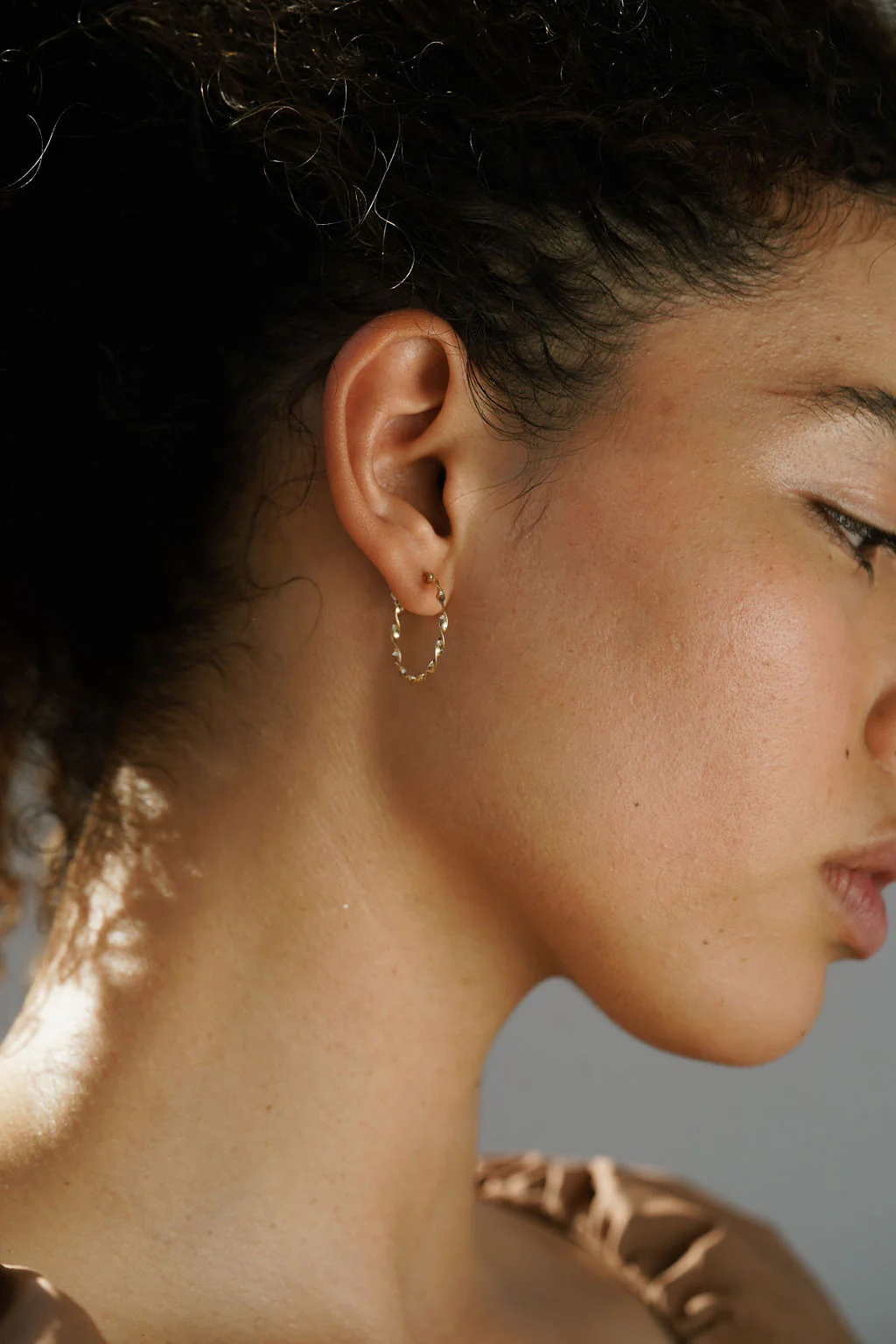 Twisted Gold Hoops - Image 5